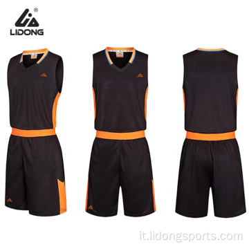 Stampa di uniformi di basket Abbigliamento con maglie personalizzate